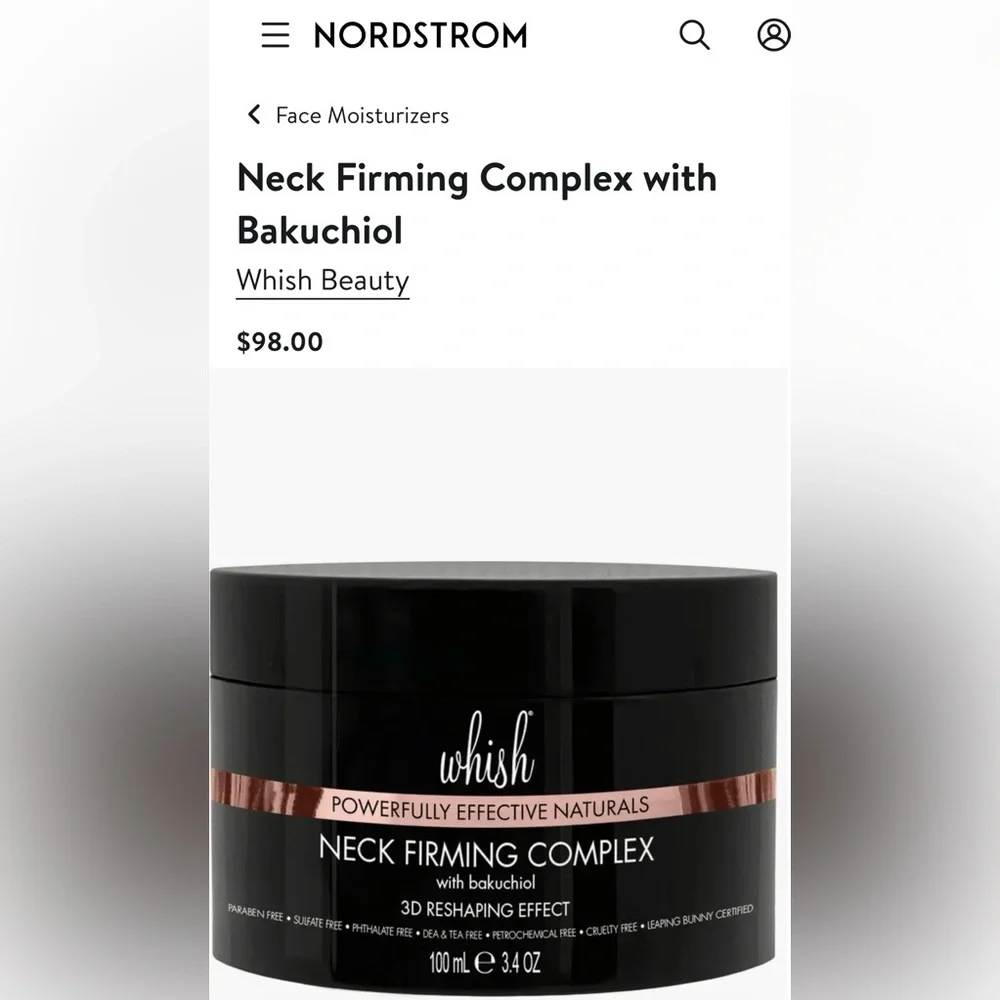 Whish | Powerfully Effective Naturals Neck Firming Complex With Bakuchiol 3D NWT - Picture 3 of 11